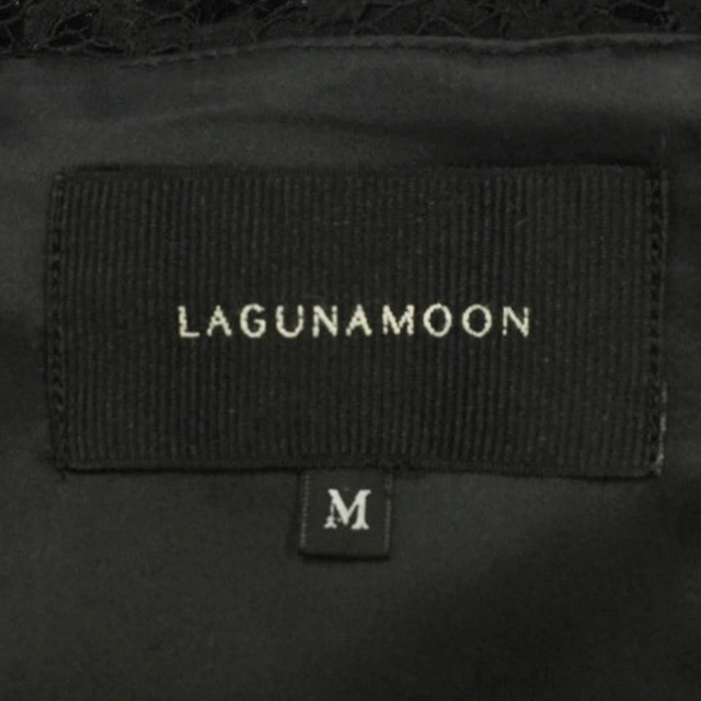 LagunaMoon(ラグナムーン)のラグナムーン ワンピース タイト ロング レース 無地 ノースリーブ M 黒 レディースのワンピース(ロングワンピース/マキシワンピース)の商品写真