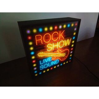 ロック ギター ライブハウス 音楽 サイン 看板 置物 雑貨 LEDライトBOX