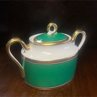 リチャードジノリ(Richard Ginori)のリチャードジノリ  インペロ　グリーン　シュガーポット　Lサイズ　美品(食器)