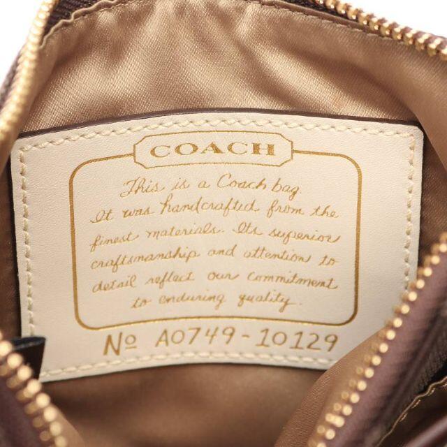 COACH(コーチ)のCOACH ショルダーバッグ キャンバス エナメルレザー ダークブラウン レディースのバッグ(ショルダーバッグ)の商品写真
