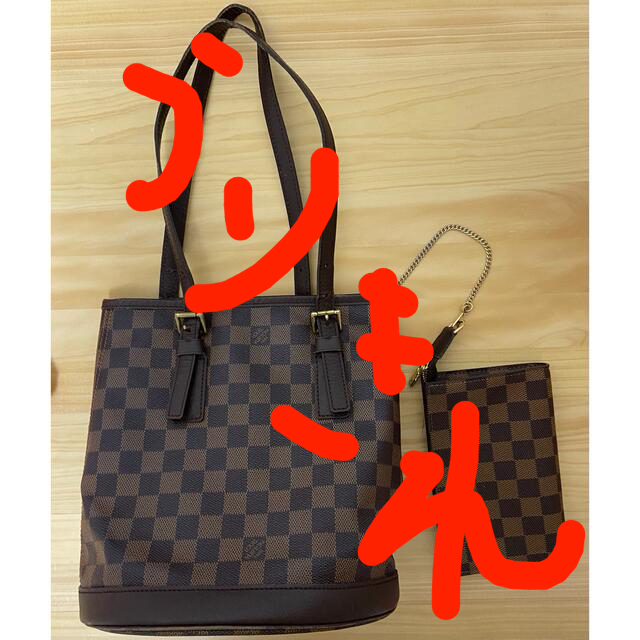 【本物保証】 ルイヴィトン LOUIS VUITTON ダミエ マレ バケツ型バッグ ハンドバッグ N42240