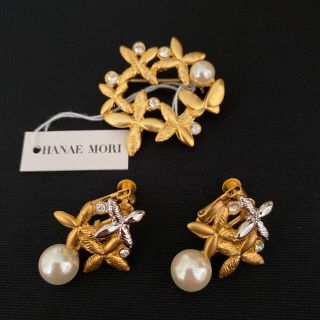超特価SALE開催!アクセサリーHANAE MORI - ハナエモリ HANAE MORI ブローチ&イヤリングの通販|ラクマ