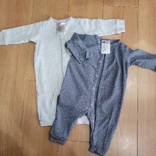 H&M　ロンパース　56　4枚セット(ロンパース)