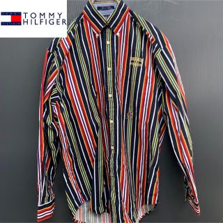 トミーヒルフィガー(TOMMY HILFIGER)の【TOMMY HILFIGER】90sフラッグタグ 刺繍長袖BDシャツ 古着(シャツ)