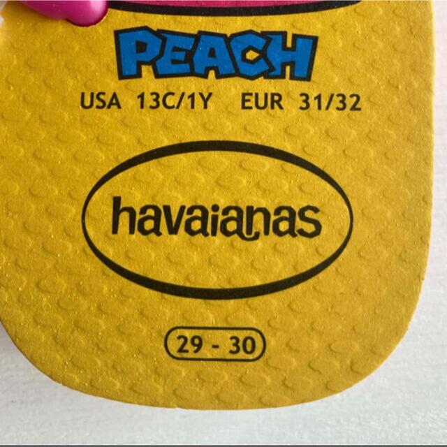 havaianas(ハワイアナス)の新品　スーパーマリオ　ピーチ姫　ハワイアナス　サンダル　ビーチサンダル　19cm キッズ/ベビー/マタニティのキッズ靴/シューズ(15cm~)(サンダル)の商品写真