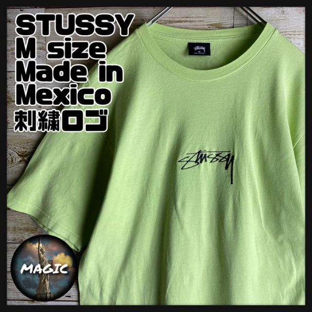 【超希少カラー】STUSSY★センター刺繍ロゴ入りTシャツ　ゆるだぼ