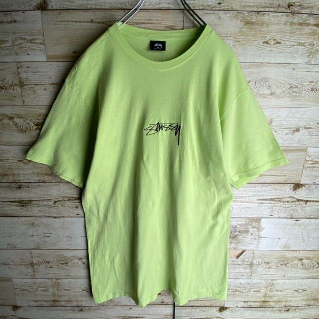 STUSSY(ステューシー)の【超希少カラー】STUSSY★センター刺繍ロゴ入りTシャツ　ゆるだぼ　古着 メンズのトップス(Tシャツ/カットソー(半袖/袖なし))の商品写真