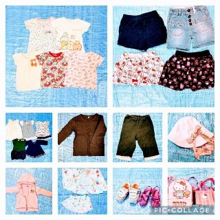 ブランシェス(Branshes)の子供服まとめ売り　女の子100cm春夏物②半袖Tシャツ、ワンピース、ズボン、靴(ワンピース)