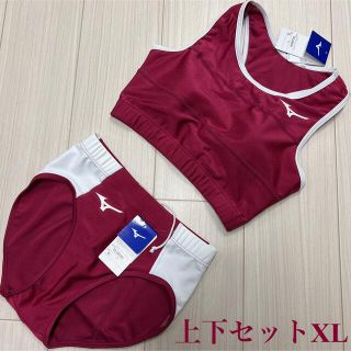 MIZUNO - ミズノ 女子陸上ユニフォーム上下セット XLサイズ エンジ ...