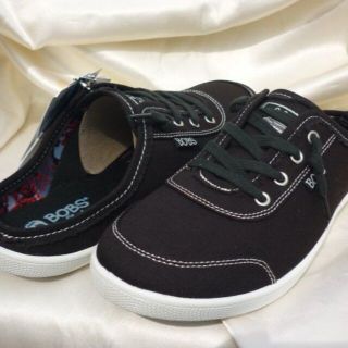 スケッチャーズ(SKECHERS)の新品25.5cm★スケッチャーズ/BOBSスニーカーミュール/スリッポン黒(スニーカー)