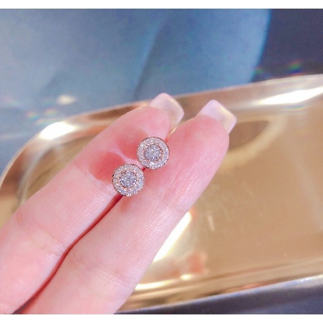 激安】 天然ダイヤモンドピアス k18の通販 by 天然ダイヤモンド&パール