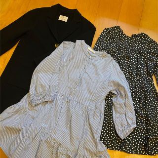 ザラキッズ(ZARA KIDS)のZARA ザラキッズ　140サイズ　3点　チェスターコート　ワンピース(ワンピース)