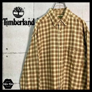 ティンバーランド(Timberland)の【レアデザイン】Timberland ベージュ ワントーン チェックシャツ 希少(シャツ)