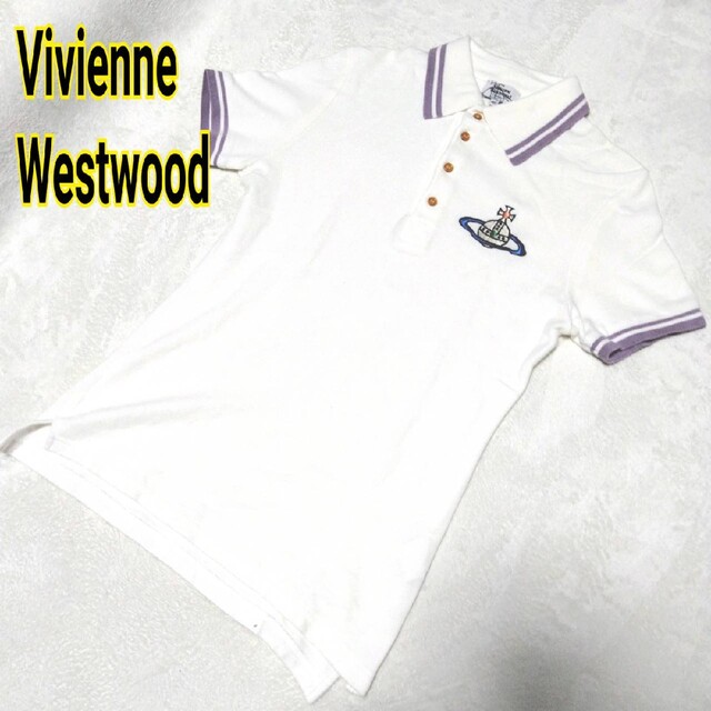 希少 Vivienne Westwood man ビッグ ロゴ 刺繍 ポロシャツ50s