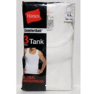 ヘインズ(Hanes)の3枚組　タンクトップ　Hanes　ホワイト　LLサイズ　綿100％　SOFT(タンクトップ)