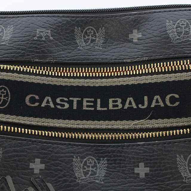 CASTELBAJAC(カステルバジャック)のカステルバジャック ショルダーバッグ ミニ レザー 総柄 スタッズ 黒 メンズのバッグ(ショルダーバッグ)の商品写真