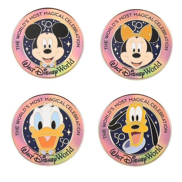 ディズニーワールド WDW限定☆50周年。ミッキー♡ミニー。ピンバッジ