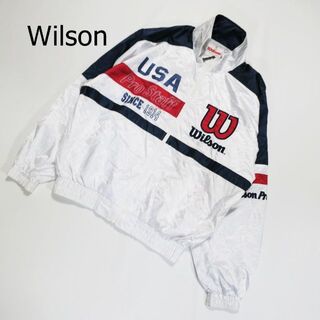 ウィルソン(wilson)のウィルソン ウィンドブレーカー サイズ98-6 ホワイト レッド ネイビー 赤(ブルゾン)