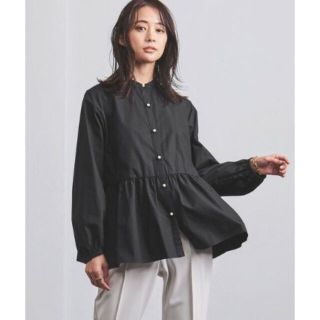 ユナイテッドアローズ(UNITED ARROWS)のUNITED ARROWS＞Ｃ パールモチーフ ギャザー ブラウス Ｂ †(シャツ/ブラウス(長袖/七分))