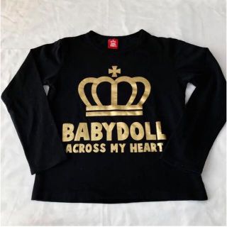 ベビードール(BABYDOLL)のベビードール Tシャツ ロンT ブラック 140 長袖(Tシャツ/カットソー)