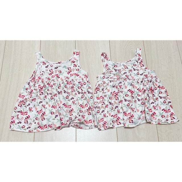 GAP(ギャップ)の95cm GAP 2着セット トップス キャミソール タンクトップ  双子 キッズ/ベビー/マタニティのキッズ服女の子用(90cm~)(Tシャツ/カットソー)の商品写真