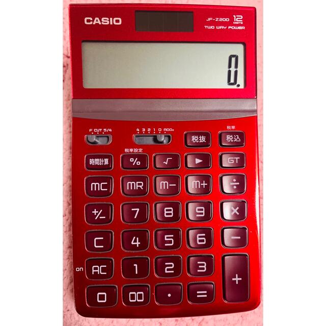 CASIO(カシオ)の電卓　カシオ　12桁　ジャストタイプ インテリア/住まい/日用品のオフィス用品(オフィス用品一般)の商品写真