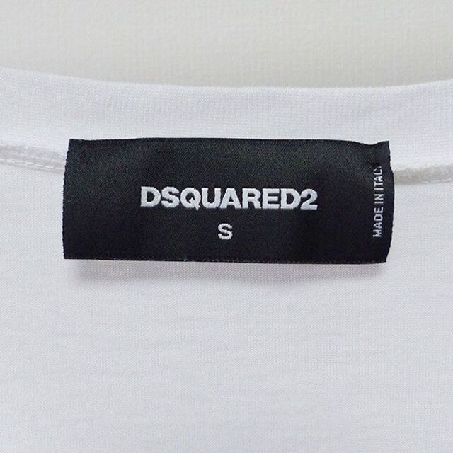 Dsquared2　ワンポイント　Vネック　Tシャツ　ホワイト　S