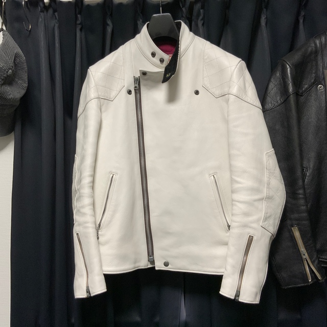 【受注生産品】 氷室きょうすけ　addict シープ　ホワイト ad-04 clothes ライダースジャケット