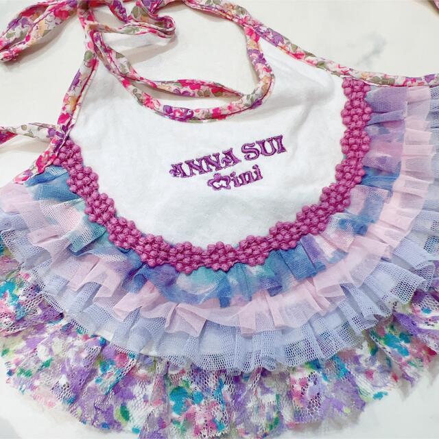 ANNA SUI mini(アナスイミニ)のANNA SUI mini♡スタイ&ブルマ　セットアップ キッズ/ベビー/マタニティのこども用ファッション小物(ベビースタイ/よだれかけ)の商品写真