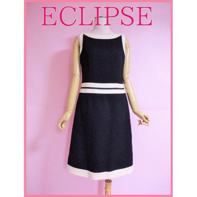 【ECLIPSE/ワールド】バイカラーワンピース☆膝丈ワンピース