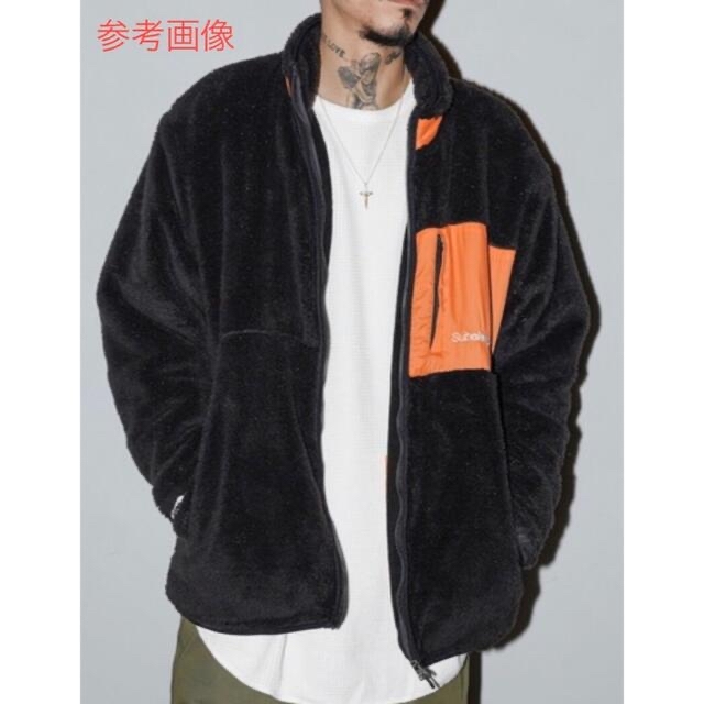 XL 新品 Subciety ボアフリースジャケット ブラック オレンジ 黒 ...