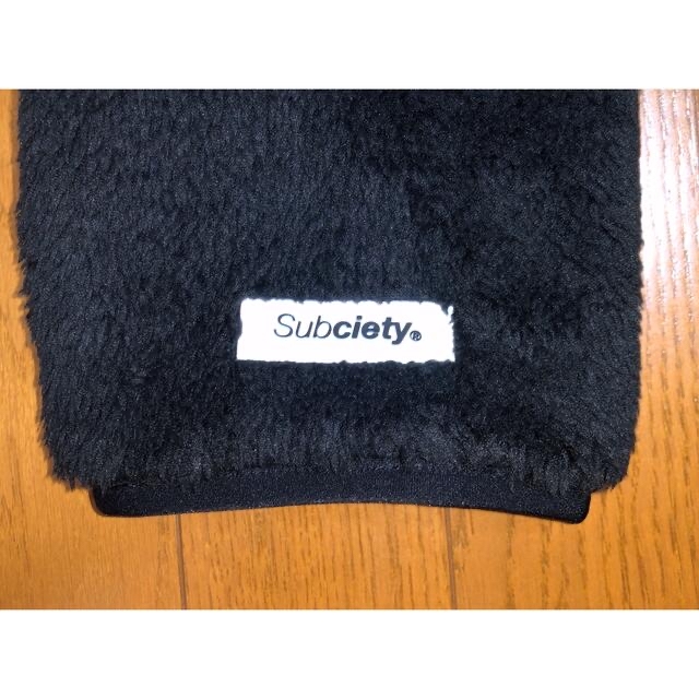 Subciety(サブサエティ)のXL 新品 Subciety ボアフリースジャケット ブラック オレンジ 黒 メンズのジャケット/アウター(ブルゾン)の商品写真