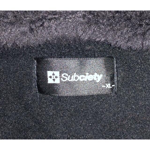 Subciety(サブサエティ)のXL 新品 Subciety ボアフリースジャケット ブラック オレンジ 黒 メンズのジャケット/アウター(ブルゾン)の商品写真