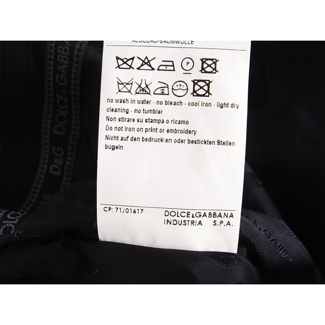 D&G(ディーアンドジー)のsize44☆美品☆D&G ドルチェ＆ガッバーナ ２釦ジャケット ブラック メンズのジャケット/アウター(テーラードジャケット)の商品写真