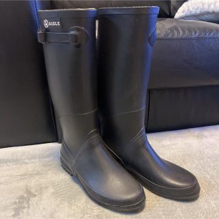 エーグル(AIGLE)の未使用★AIGLE レインブーツ 36 黒★エーグル ラバーブーツ 23cm(レインブーツ/長靴)