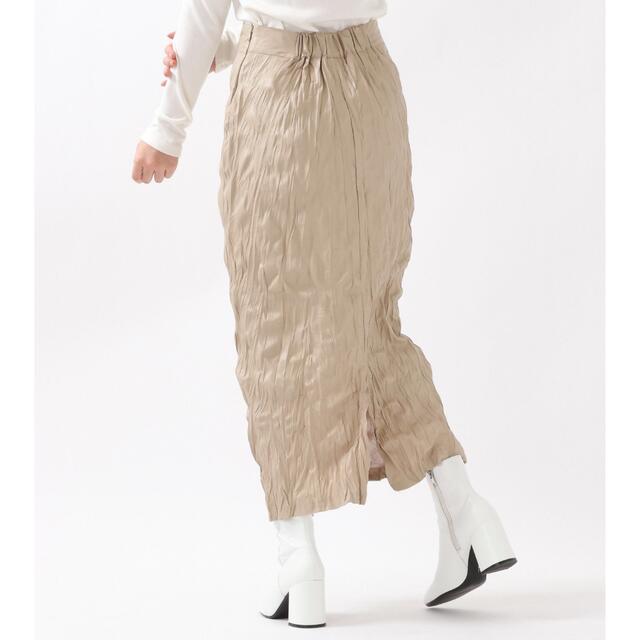 ALAND WRINKLE フェイクレザースカート レディースのスカート(ロングスカート)の商品写真