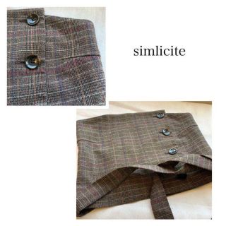 シンプリシテェ(Simplicite)の【新品未使用】simlicite シンプリシテェ チェック ビスチェ(ベスト/ジレ)