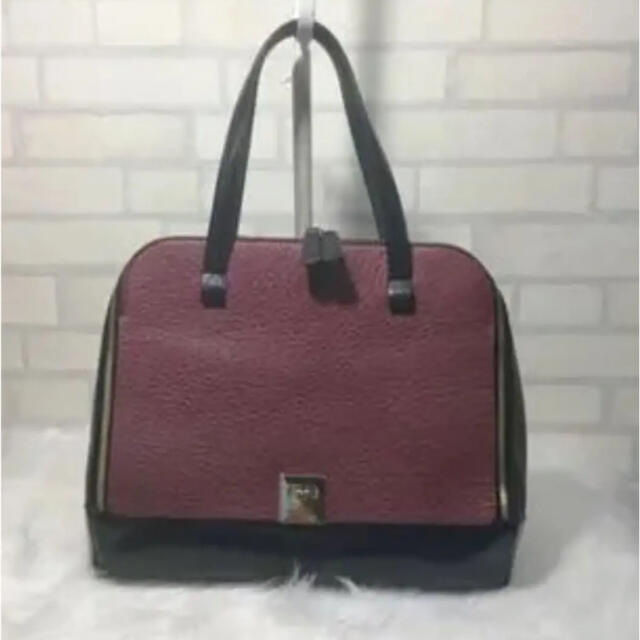 Furla(フルラ)のFURLA ハンド ショルダー 2way バイカラー レッド ブラウン 正規品 レディースのバッグ(ハンドバッグ)の商品写真