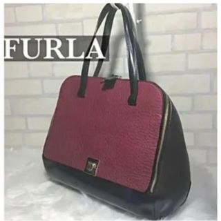 フルラ(Furla)のFURLA ハンド ショルダー 2way バイカラー レッド ブラウン 正規品(ハンドバッグ)