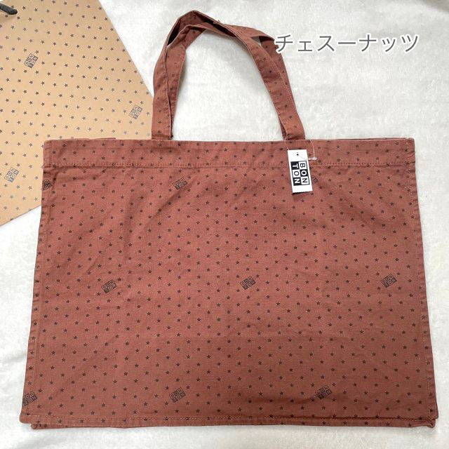 こども ビームス(コドモビームス)のtjykk様専用　ボントン スタープリントトートバッグ　チェスーナッツ キッズ/ベビー/マタニティのこども用バッグ(トートバッグ)の商品写真