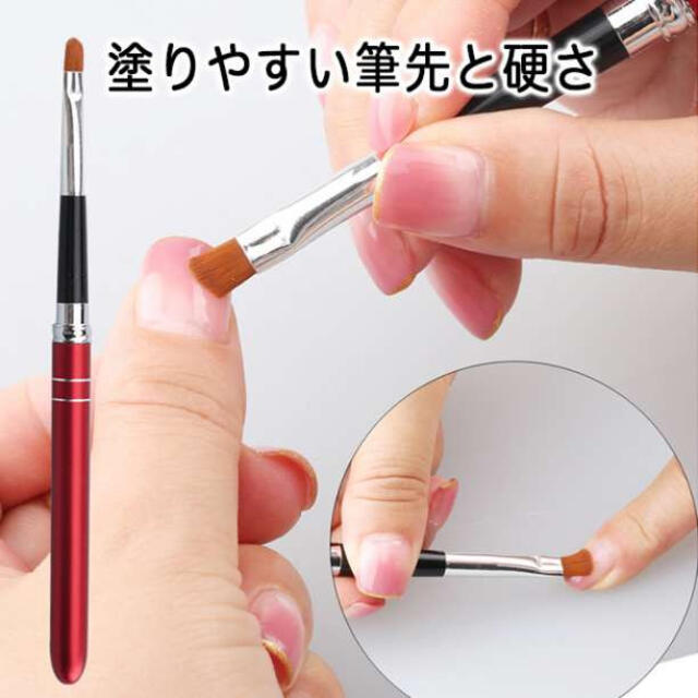 ジェルネイルブラシ 10本セット 筆 アート ネイル キャップ付き