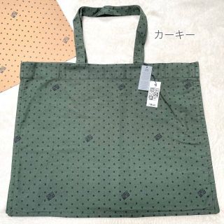 コドモビームス(こども ビームス)のMisty様専用　カーキ　ボントン　スタープリントトートバッグ　カーキー(トートバッグ)