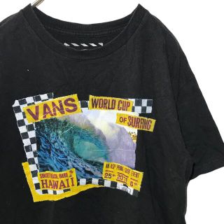 ヴァンズ(VANS)の【希少デザイン】バンズ VANS Tシャツ カットソー S 黒(Tシャツ/カットソー(半袖/袖なし))