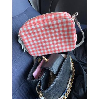 アニエスベー(agnes b.)のagnes b. gingham check bag.(ショルダーバッグ)