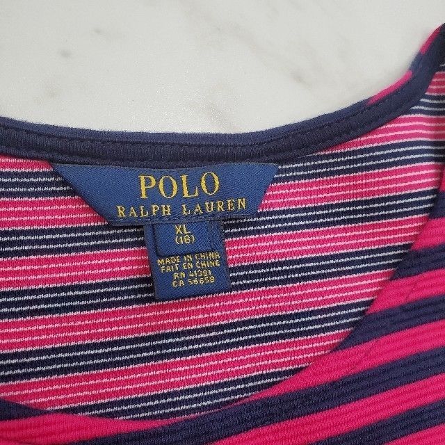 POLO RALPH LAUREN(ポロラルフローレン)のポロラルフローレン　ボーダー　ワンピース　フレア　レディース　服　M相当　華やか レディースのワンピース(ひざ丈ワンピース)の商品写真