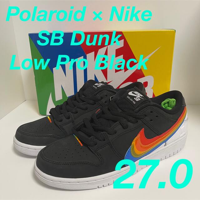 27.0 Polaroid × Nike SB Dunk Low Black