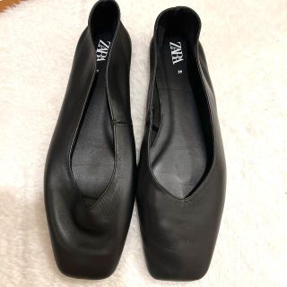 ザラ(ZARA)のお値下げ★ZARA スクエアトゥバレリーナシューズ(バレエシューズ)