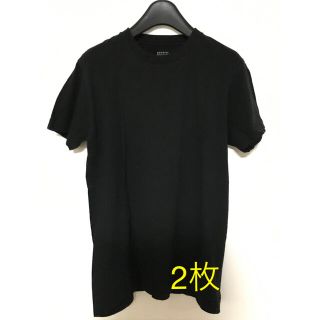 エドウィン(EDWIN)のTシャツ エドウィン EDWIN 無地 2枚組 黒Tシャツ ブラックblack(Tシャツ/カットソー(半袖/袖なし))