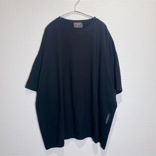 古着　韓国ファッション　オーバーシルエット　ブラック(Tシャツ/カットソー(半袖/袖なし))
