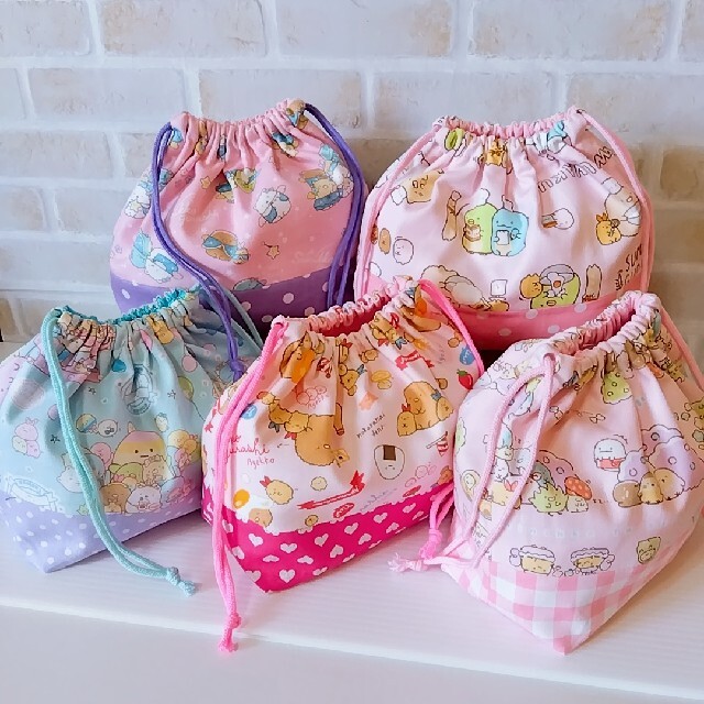 haa―tsu様専用⭐すみっコぐらし⭐レッスンバッグ＆お弁当袋 キッズ/ベビー/マタニティのこども用バッグ(レッスンバッグ)の商品写真